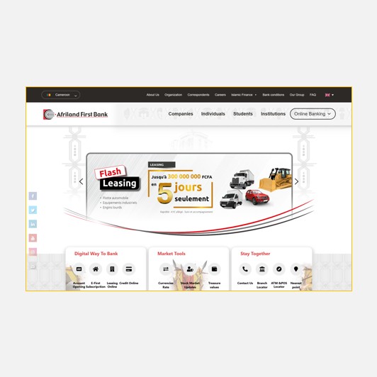 Afriland  Website